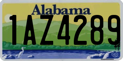 AL license plate 1AZ4289
