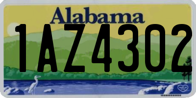 AL license plate 1AZ4302