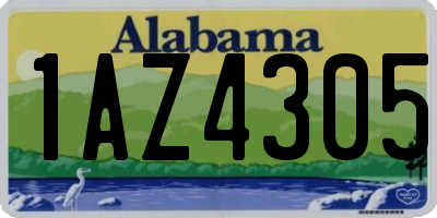 AL license plate 1AZ4305