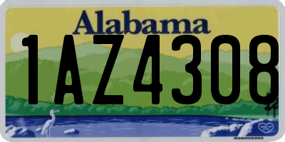 AL license plate 1AZ4308