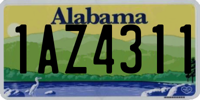 AL license plate 1AZ4311