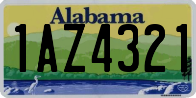 AL license plate 1AZ4321