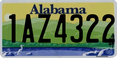 AL license plate 1AZ4322