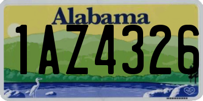 AL license plate 1AZ4326