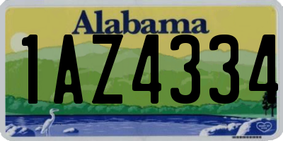 AL license plate 1AZ4334