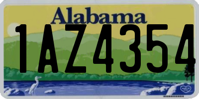 AL license plate 1AZ4354