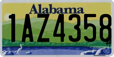 AL license plate 1AZ4358