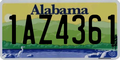 AL license plate 1AZ4361