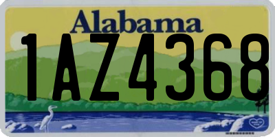 AL license plate 1AZ4368