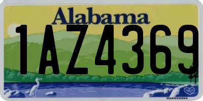 AL license plate 1AZ4369