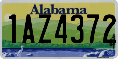 AL license plate 1AZ4372