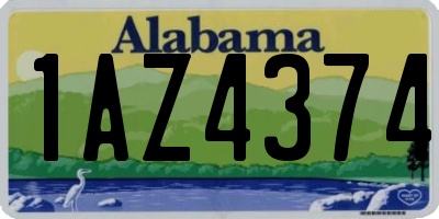 AL license plate 1AZ4374