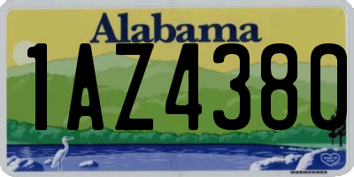 AL license plate 1AZ4380