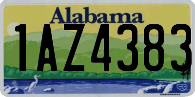 AL license plate 1AZ4383