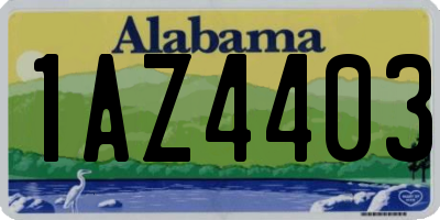 AL license plate 1AZ4403