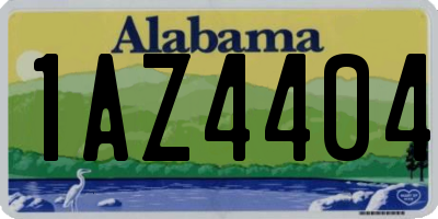 AL license plate 1AZ4404