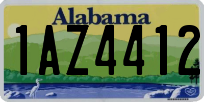 AL license plate 1AZ4412