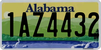 AL license plate 1AZ4432