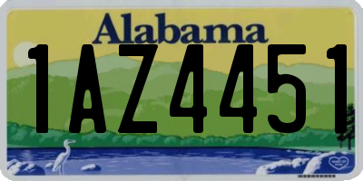 AL license plate 1AZ4451