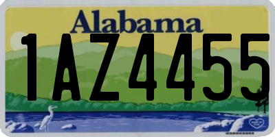 AL license plate 1AZ4455