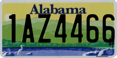 AL license plate 1AZ4466