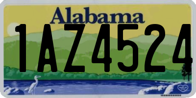 AL license plate 1AZ4524