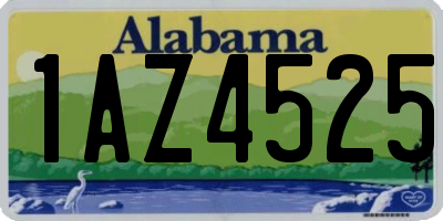 AL license plate 1AZ4525