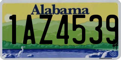 AL license plate 1AZ4539