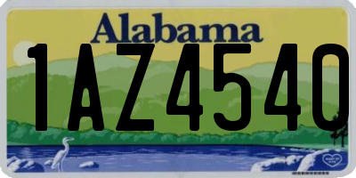 AL license plate 1AZ4540