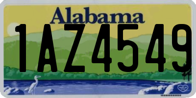 AL license plate 1AZ4549