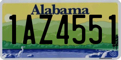 AL license plate 1AZ4551