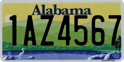 AL license plate 1AZ4567