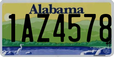 AL license plate 1AZ4578