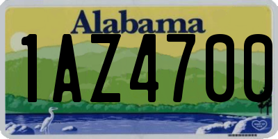 AL license plate 1AZ4700