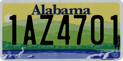 AL license plate 1AZ4701