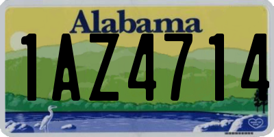 AL license plate 1AZ4714