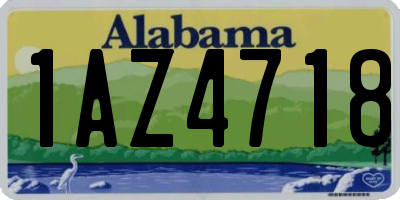 AL license plate 1AZ4718