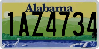 AL license plate 1AZ4734