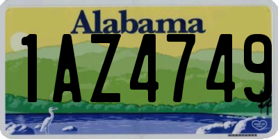 AL license plate 1AZ4749