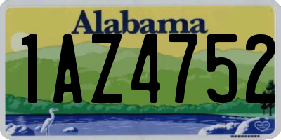 AL license plate 1AZ4752