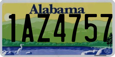 AL license plate 1AZ4757