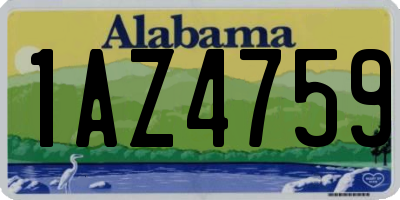 AL license plate 1AZ4759