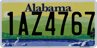 AL license plate 1AZ4767