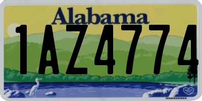 AL license plate 1AZ4774