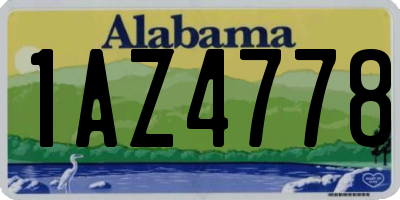 AL license plate 1AZ4778