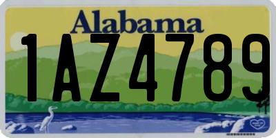 AL license plate 1AZ4789