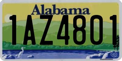 AL license plate 1AZ4801