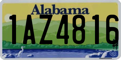 AL license plate 1AZ4816