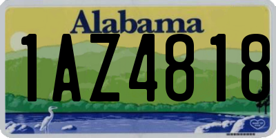 AL license plate 1AZ4818