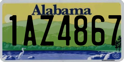 AL license plate 1AZ4867